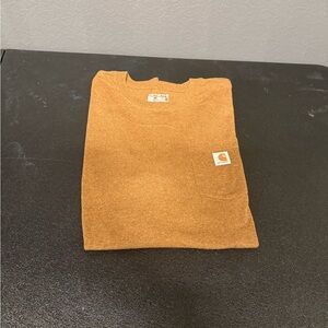 Carhartt Tan Logo Pocket Tee